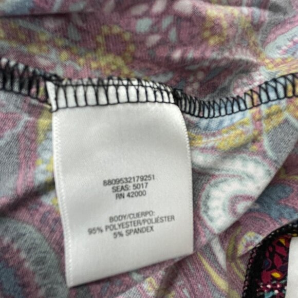 Jaclyn Smith XXL Womens Wrap Blouse Purple Paisley Pattern Whimsigoth - Picture 4 of 10